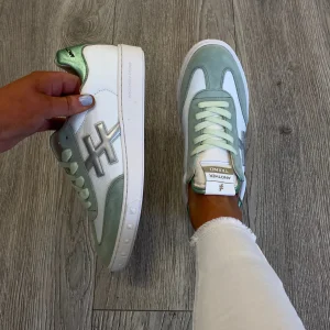 ANOTHER TREND - A038 Aqua and White Trainer