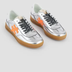 ANOTHER TREND - [A032M341 Plata]Silver and Neon Orange Trainers [Back Soon]