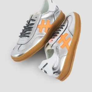 ANOTHER TREND - [A032M341 Plata]Silver and Neon Orange Trainers [Back Soon]