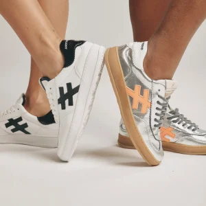 ANOTHER TREND - [A032M341 Plata]Silver and Neon Orange Trainers [Back Soon]