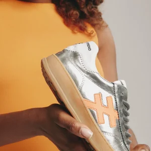 ANOTHER TREND - [A032M341 Plata]Silver and Neon Orange Trainers [Back Soon]