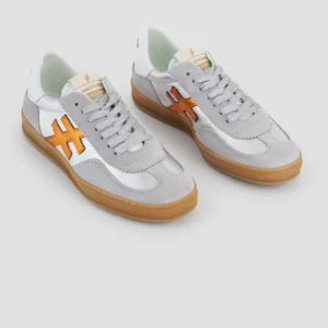 ANOTHER TREND - [A032M338 Tortola] Grey & Burnt Orange Suede Trainer