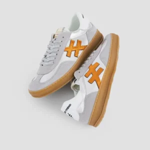 ANOTHER TREND - [A032M338 Tortola] Grey & Burnt Orange Suede Trainer