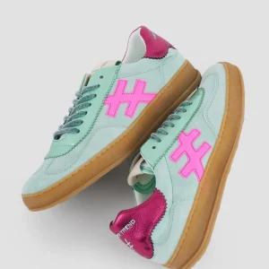 ANOTHER TREND - {A032 Mint} Mint and Cerise Pink Trainer [Generous Fit]