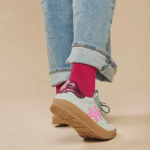 ANOTHER TREND - {A032 Mint} Mint and Cerise Pink Trainer [Generous Fit]