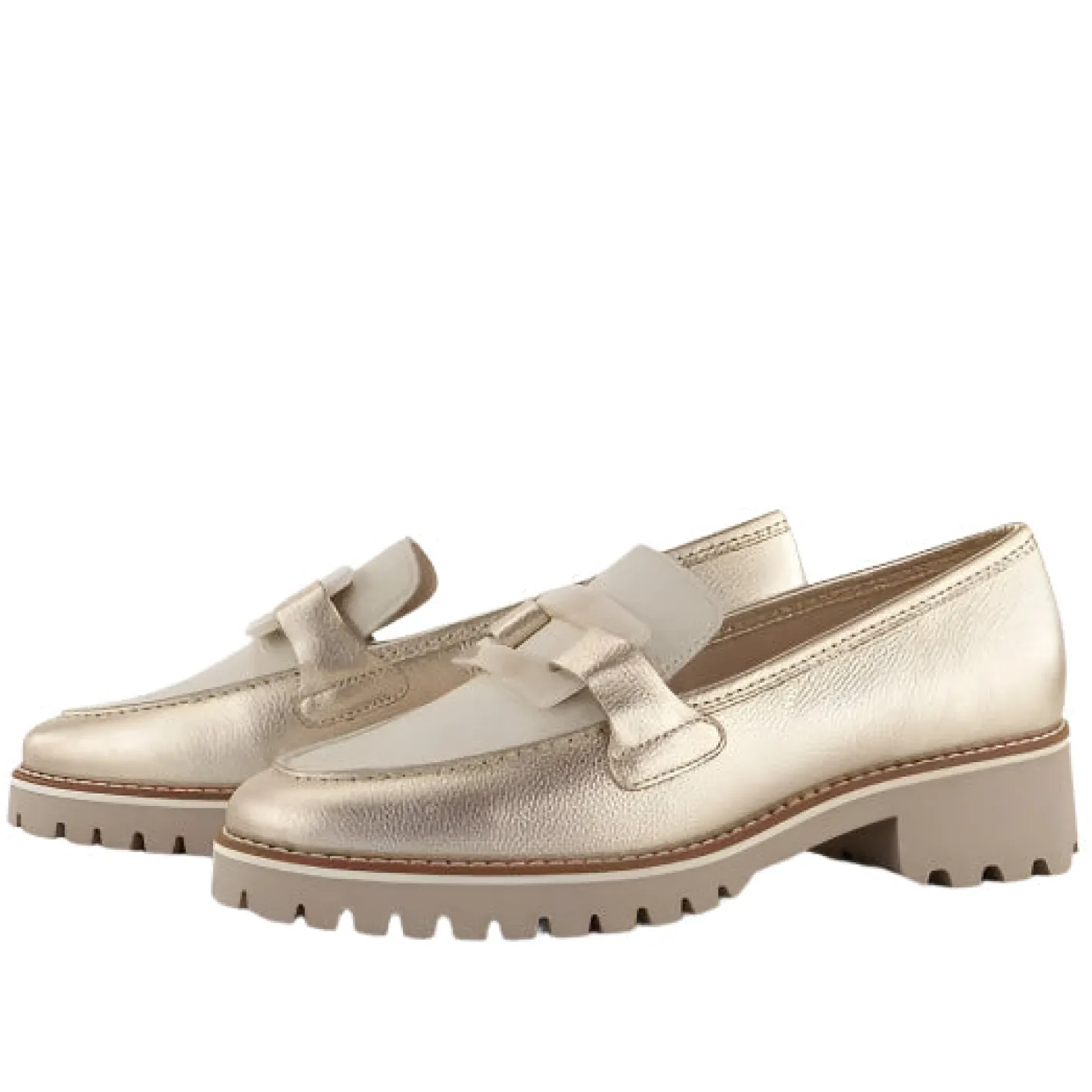 ara___gold_and_ivory_loaf_1.webp Ara - 31245 Gold and Ivory Loafer