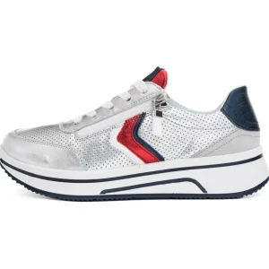 Ara - 12-27550 Silver & Navy Trainer [H Fit]