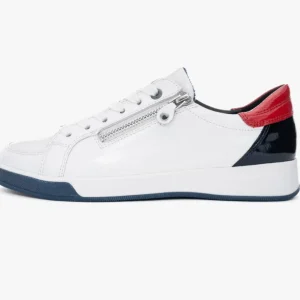 Ara - 34432 White Patent Nautical Trainer