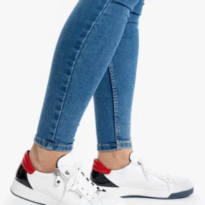 Ara - 34432 White Patent Nautical Trainer