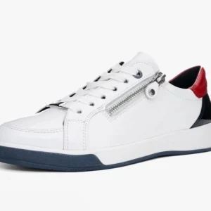 Ara - 34432 White Patent Nautical Trainer