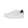 Ara - 46523 White Trainers with a Navy Trim