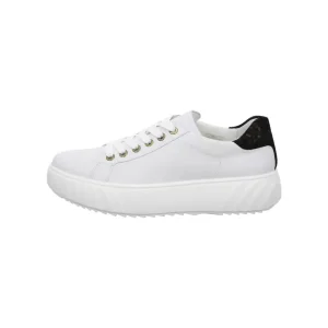 Ara - 46523 White Trainers with a Navy Trim