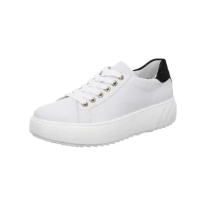 Ara - 46523 White Trainers with a Navy Trim