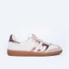 Back 70 - Cloud White and Pink Metallic Trainer