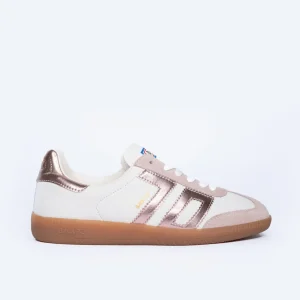 Back 70 - Cloud White and Pink Metallic Trainer