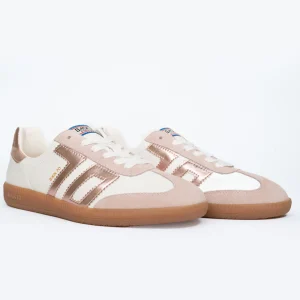 Back 70 - Cloud White and Pink Metallic Trainer