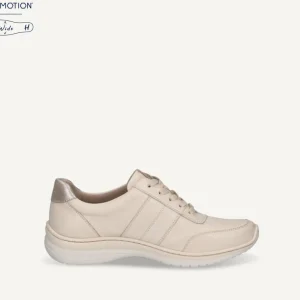 Caprice - 23717 Cream Trainer [ Wide Fit]