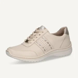 Caprice - 23717 Cream Trainer [ Wide Fit]