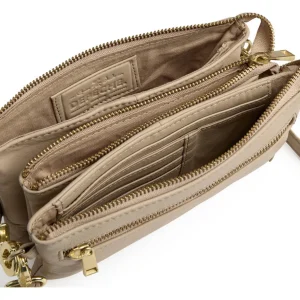 Depeche - 11998 Beige Leather Clutch Crossbody Bag