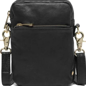 Depeche - 15700 Black Leather Phone Bag
