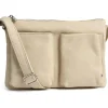 Depeche - 16200 Cream Leather Crossbody Bag