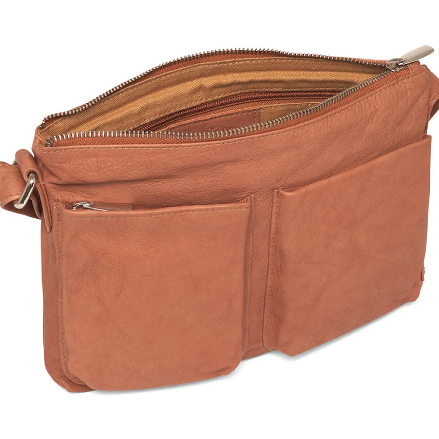 depeche___tan_leather_cro_1.webp Depeche - 16200 Tan Leather Crossbody Bag