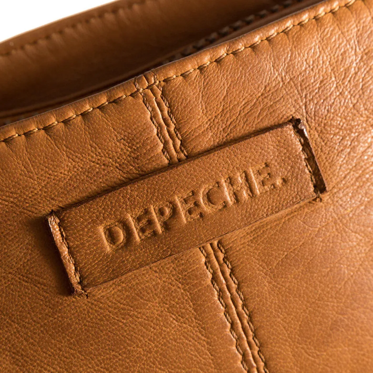depeche___tan_leather_cro_2-1.webp Depeche - 15350 Tan Leather Crossbody Bag
