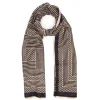 Elie Beaumont - Black and Sand Geometric Scarf