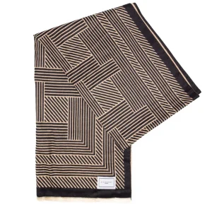 Elie Beaumont - Black and Sand Geometric Scarf