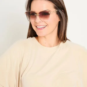 Elie Beaumont - EBS7023 Brown Chain Sunglasses