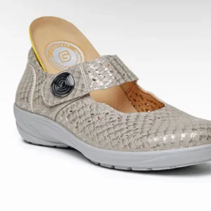 G Comfort : Gold Velcro Shoe