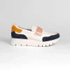 Jose Saenz - 2290 White and Navy Wedge Loafer