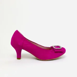 Le Babe - 3037 Fuschia Pink Diamonte kitten heel*