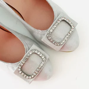 Le Babe - 3037 Silver Diamonte Kitten Heel*