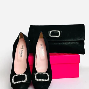 Le Babe - Bomilly Black Diamonte Clutch*
