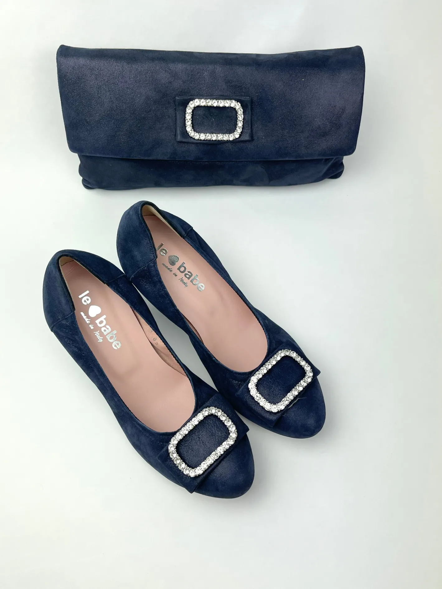 le_babe__s_navy_diamonte__3.webp Le Babe - 3037S3 Navy Diamonte Kitten Heel Court*