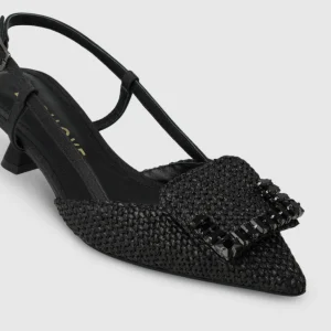 Lodi - DA5502 Black Rafia Slingback