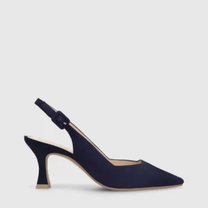 Lodi - Juco Navy Suede Kitten Heel Slingback*