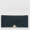 Lodi - Navy Suede Clutch Bag