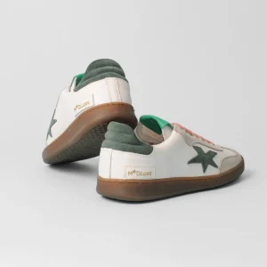 Méliné Meline - R 526 White and Green Retro Trainer