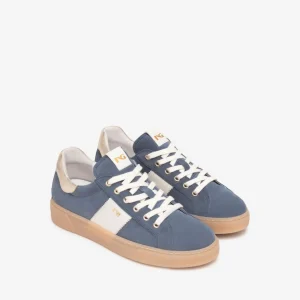 NeroGiardini - E513004D Blue Suede Retro Trainer [Preorder for March 22nd]