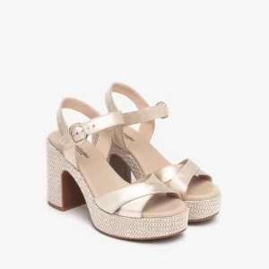NeroGiardini - E513631D Gold Platform Heel