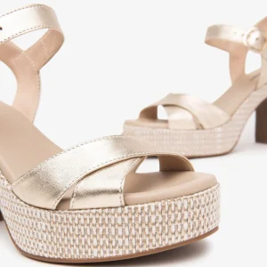 NeroGiardini - E513631D Gold Platform Heel