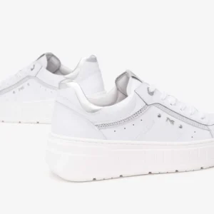 NeroGiardini - E513093D White Trainers with a Silver Trim