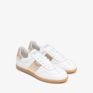 NeroGiardini - White and Gold Retro Trainer