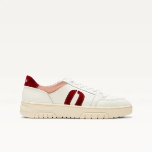 Odaje - Nora White and Burgundy Trainer