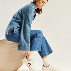 Odaje - Nora White and Burgundy Trainer