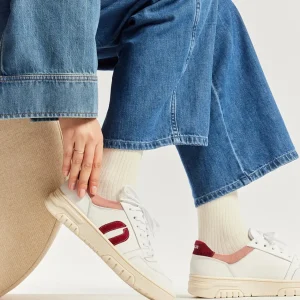 Odaje - Nora White and Burgundy Trainer