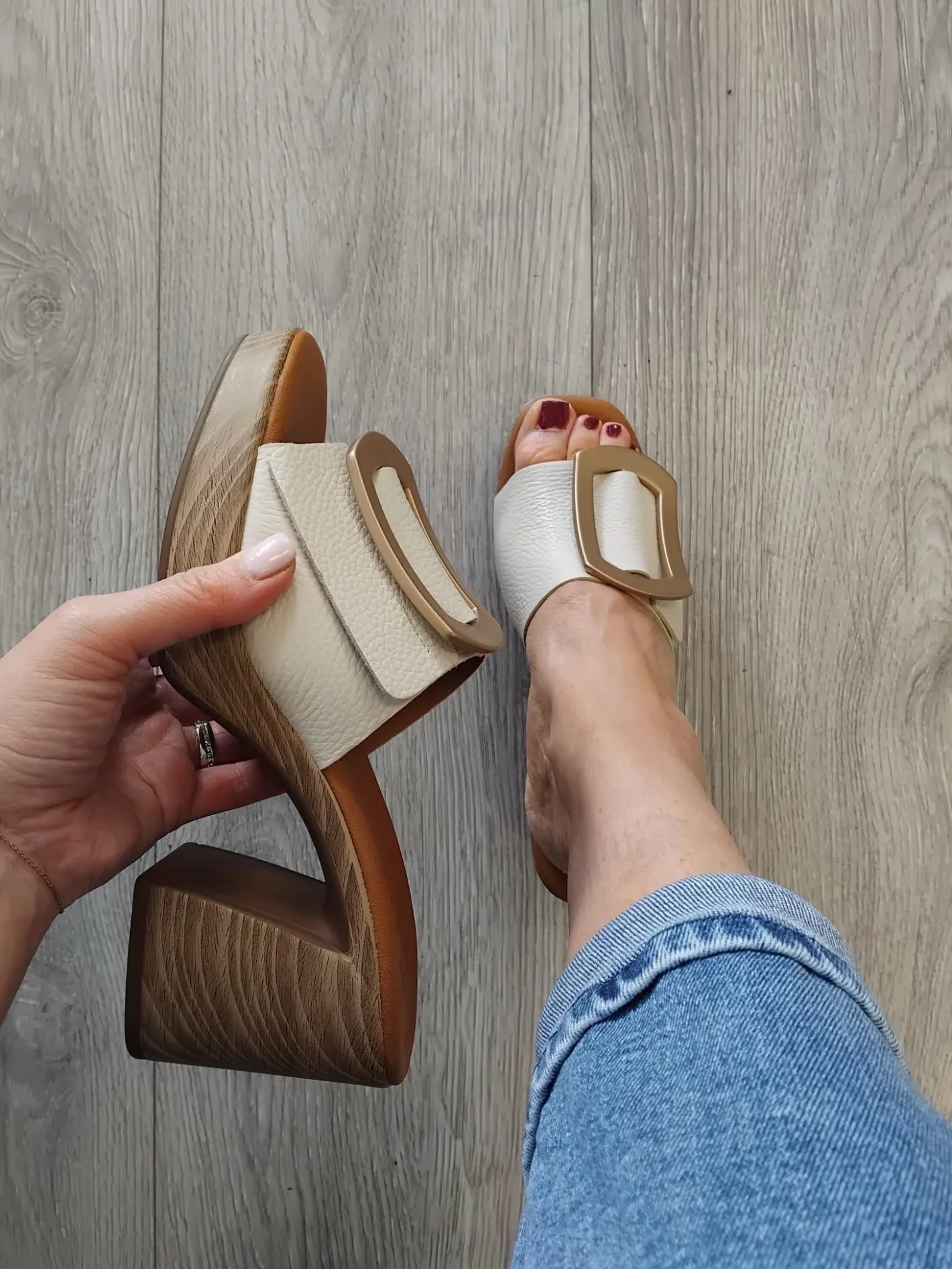 oh_my_sandals___cream_pla_0.webp Oh My Sandals - 5631 Cream Platform Mule