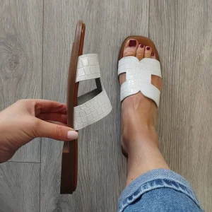 Oh My Sandals - 5580 White Slide